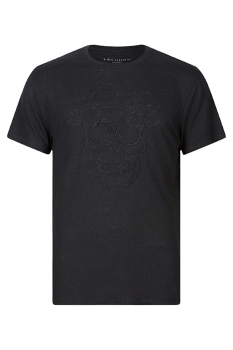 SS CREW TEE - EMBELLISHED SKULL BLACK 4