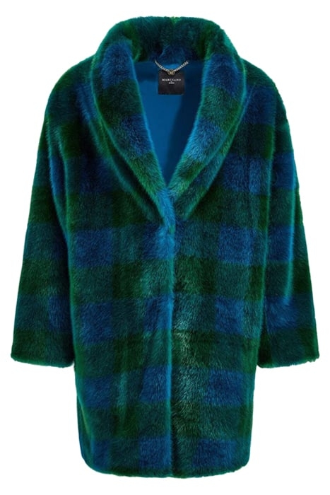 ROCHELLE COAT GREEN AND BERMUDA FAUX FUR 6