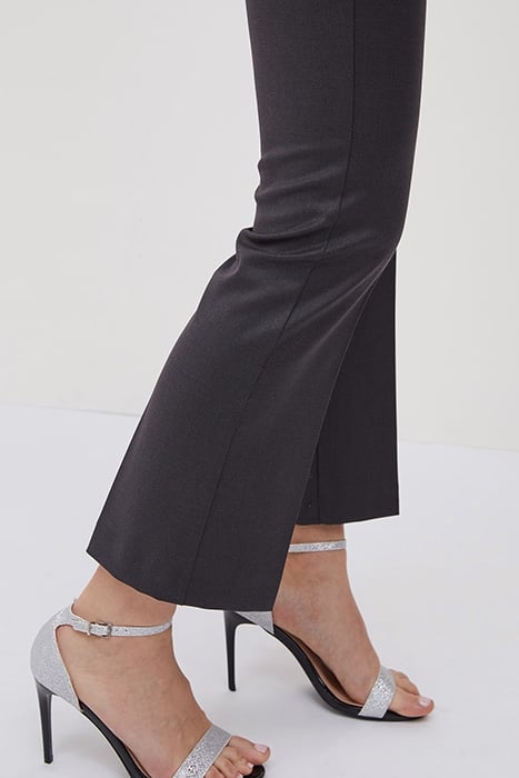 FLARED SOLID COLOUR TROUSERS GRAY 5