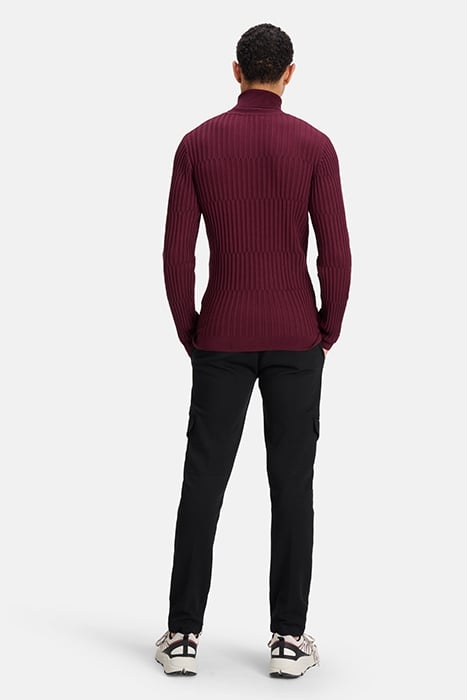 MA-SBSTRIPED ROLLNECK WINERED 4