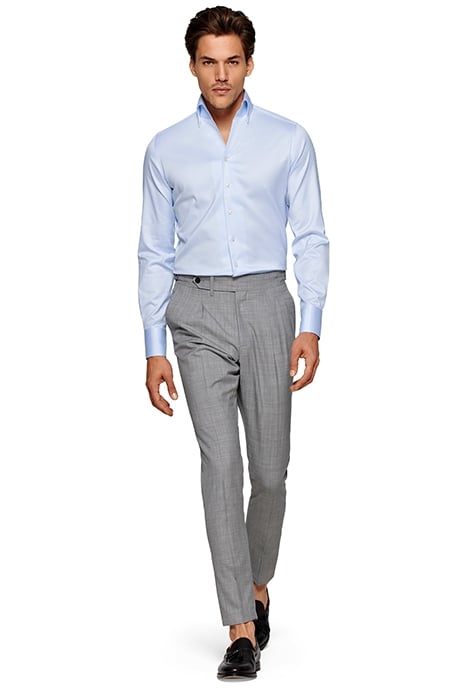 LIGHT BLUE TWILL EXTRA SLIM FIT SHIRT 1