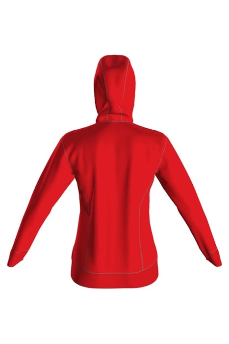 W ESSENTIAL HOODED F/Z JACKET FLUO RED 2
