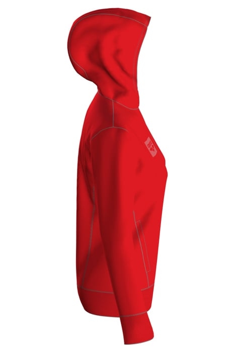 W ESSENTIAL HOODED F/Z JACKET FLUO RED 4