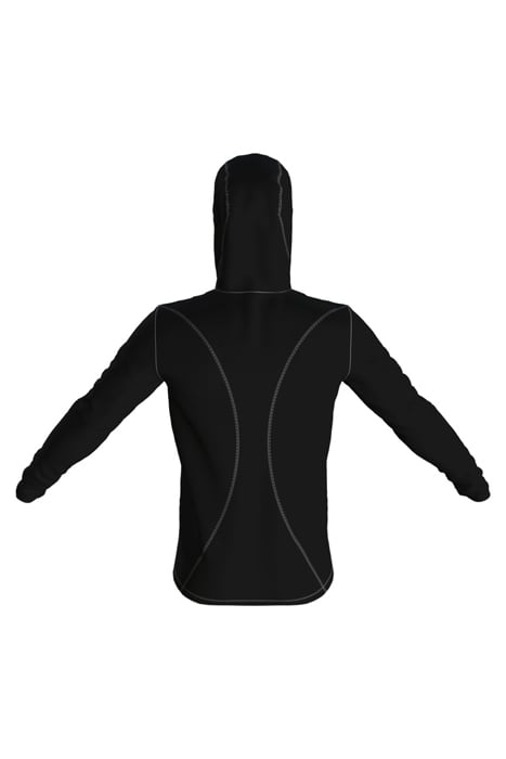 M GYM HOODED F/Z SPACER JACKET BLACK 2