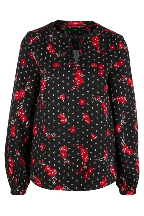 BLOUSES LONGSLEEVE GREY/BLACK 1