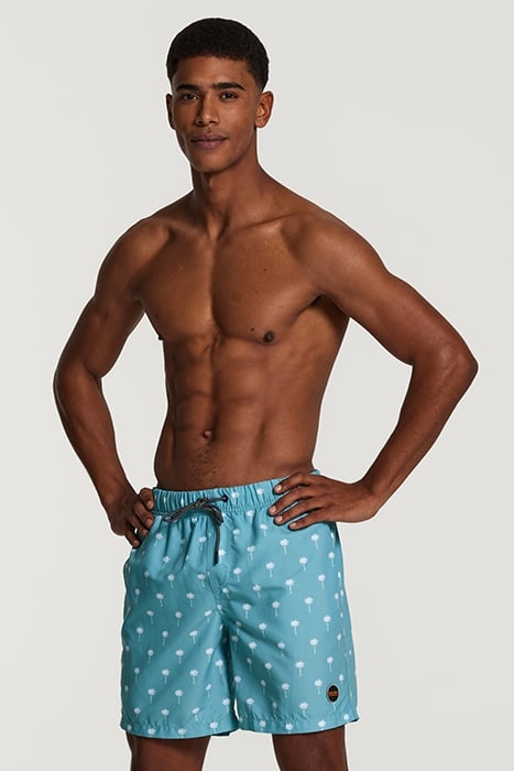 SWIMSHORT SCRATCHED SHIWI PALM CAMEO BLUE CAMEO BLUE 2