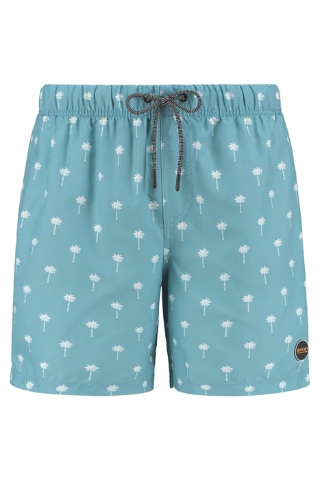 SWIMSHORT SCRATCHED SHIWI PALM CAMEO BLUE CAMEO BLUE 1