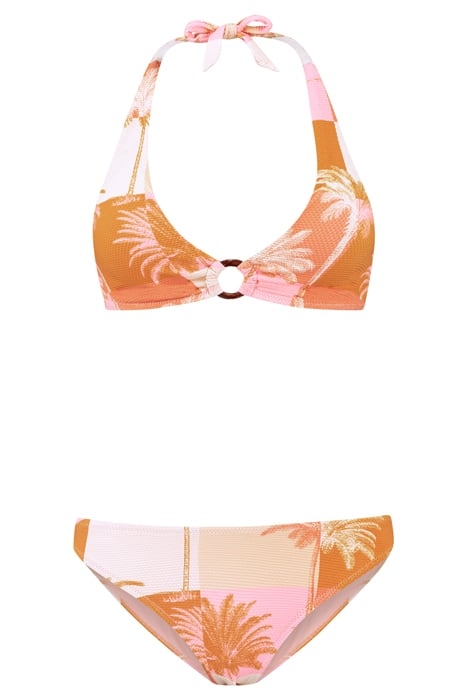 CARO BIKINI SET BLOCK PALM ICED STRAWBERRY PINK ICED STRAWBE 1