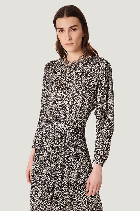 ROMERI DRESS IN ECRU/BLACK/BROWN DRESS 4