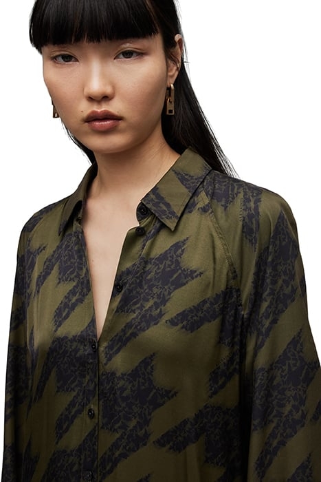 CLANETTA TONI DRESS KHAKI GREEN 5