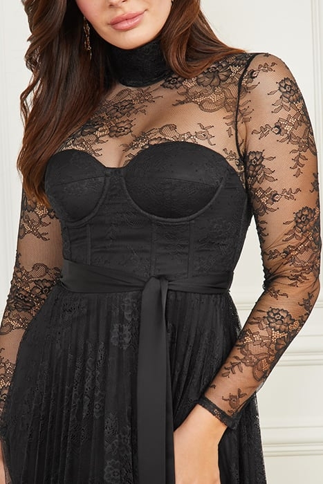 MEI LACE DRESS JET BLACK 4