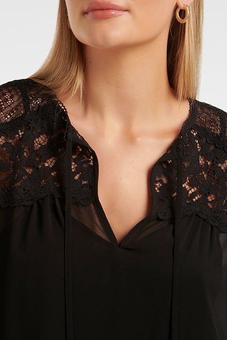 MIYA LACE YOKE BLOUSE BLACK 5