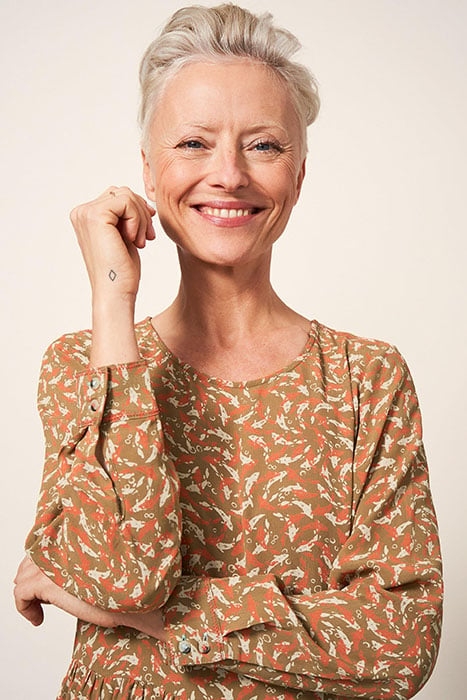 ELISA DRESS TAN MULTI 3