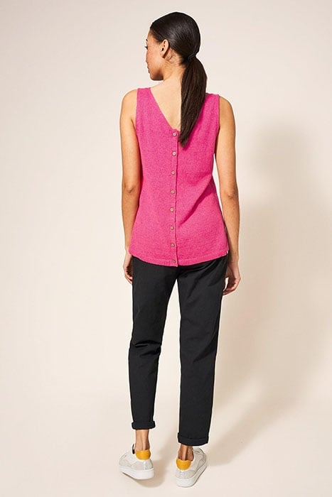 DAISY KNITTED VEST BRIGHT PINK 2