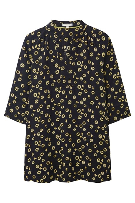 BLAIRE LINEN TUNIC BLK MLT 4