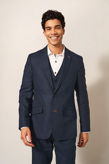 HARRISON CHECK BLAZER DEEP BLUE 1