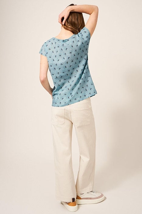 RAE COTTON VEST TEAL 2