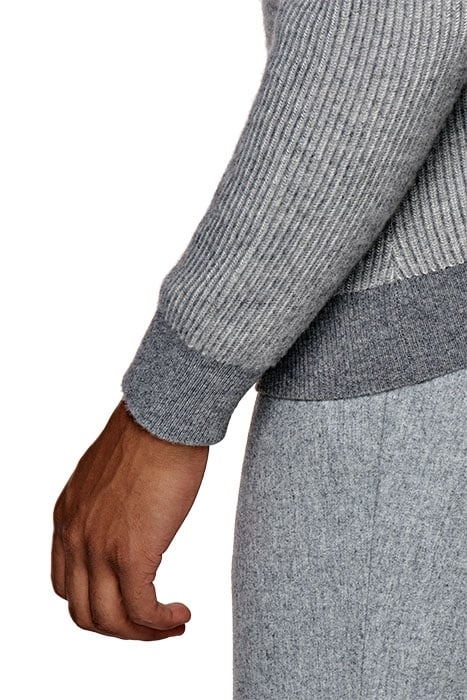 GREY RIBBED CREWNECK GREY 7