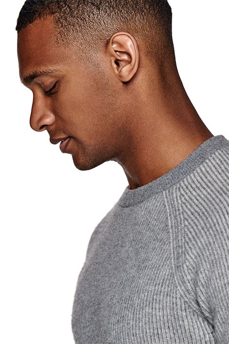 GREY RIBBED CREWNECK GREY 6