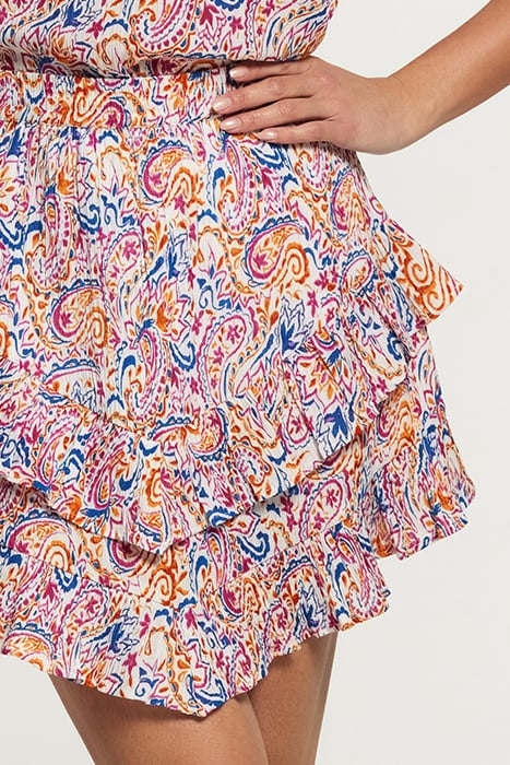 LADIES BOLOGNA SKIRT COLOURED PAISLEY MULTI PAISLEY 6