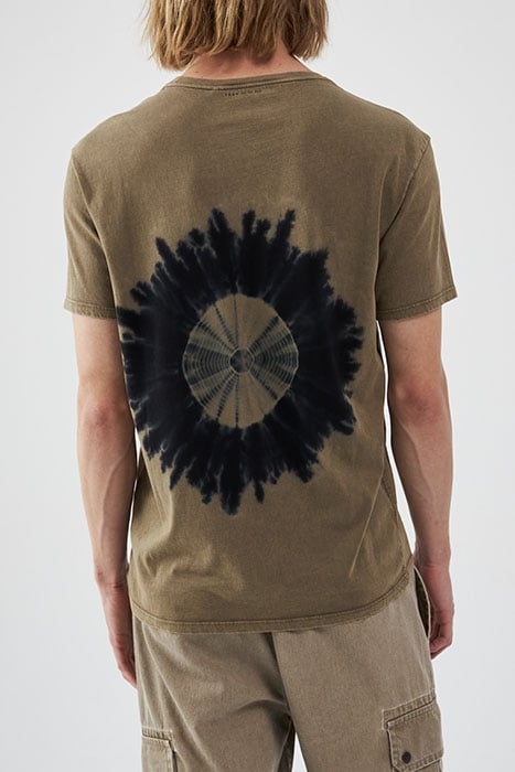 LIGHT KHAKI TIE-DYE T-SHIRT WITH IMAGES 2