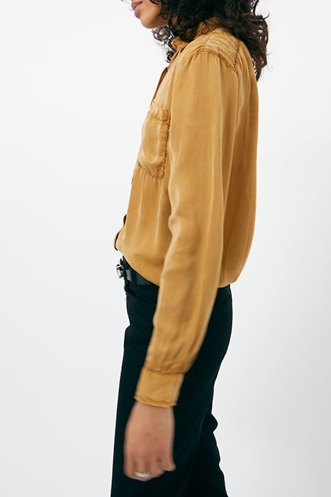 YELLOW BEADED CUPRO SHIRT 3