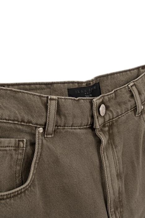 KHAKI HIGH-WAIST WIDE-LEG JEANS 7