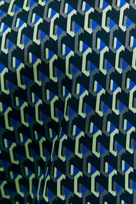 BLACK GRAPHIC PRINT WRAP BLOUSE 5