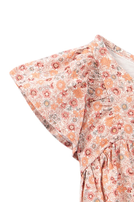 BABY GIRLS’ PEACH MICRO-FLOWER PRINT LENZING™ ECOVERO™ DRESS 3