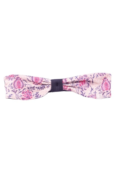 BABY GIRLS’ NAVY/PINK PRINT REVERSIBLE HEADBAND 1