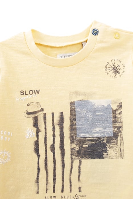 BABY BOYS’ YELLOW ORGANIC COTTON T-SHIRT WITH BOATS 4