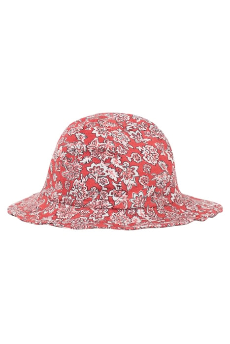 BABY GIRLS’ RED FLORAL PRINT HAT 1