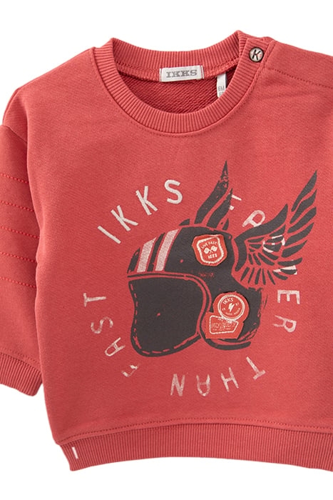 BABY BOY’S RED SWEATSHIRT WITH WINGED HELMET 3
