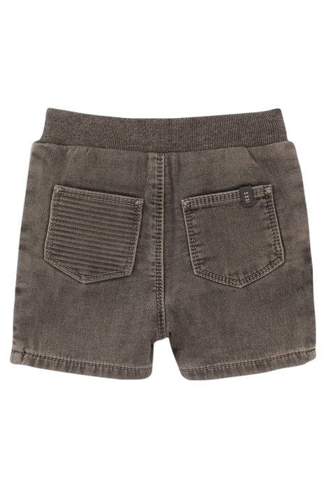 BABY BOYS’ GREY DENIM ELASTICATED WAIST BERMUDA SHORTS 2