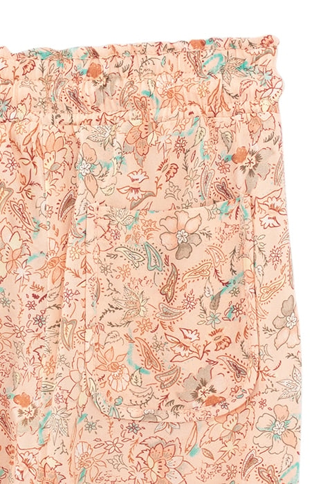 GIRLS’ PEACH FLORAL PRINT LENZING™ ECOVERO™ VISCOSE TROUSERS 5