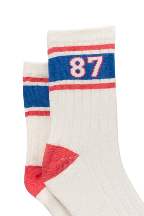 BLACK CHECKERBOARD/WHITE STRIPED SOCKS 4