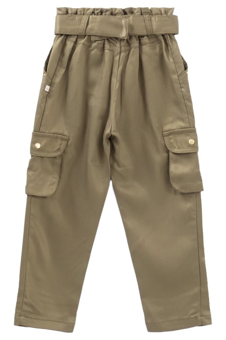 GIRLS' KHAKI LENZING™ TENCEL LYOCELL™COMBAT TROUSERS 3