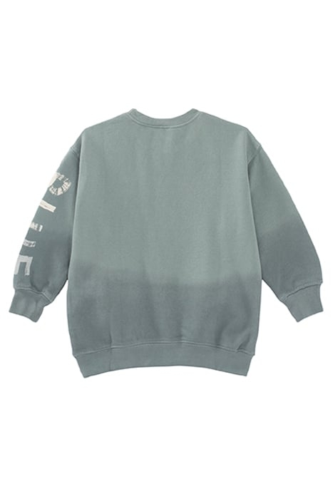 BOYS’ GREEN DEEP DYE SWEATSHIRT WITH PRINT AND BADGE 2