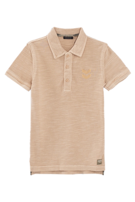 BOYS’ ORANGEY SLUB POLO SHIRT WITH XL PRINT ON BACK 1