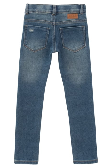 BOYS’ BLUE PATCHWORK-LOOK SKINNY JEANS 4