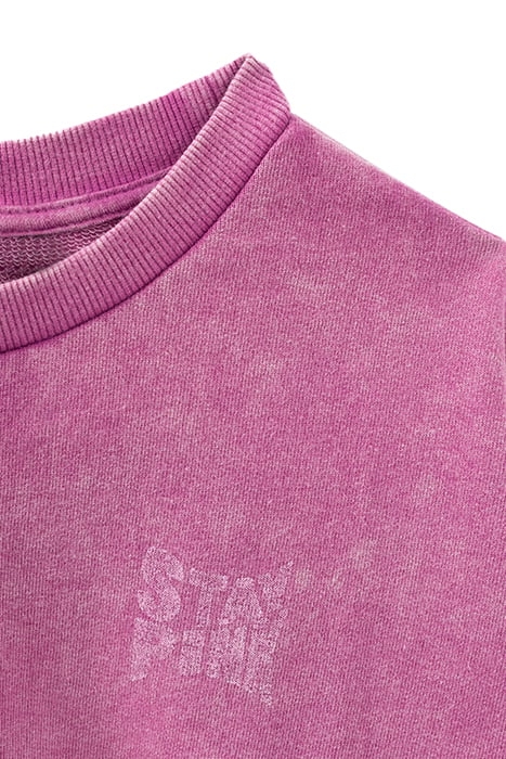 GIRLS’ VIOLET CHECKERBOARD SLOGAN SWEATSHIRT 8