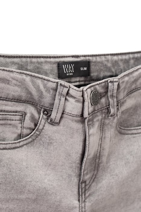BOYS’ GREY SLIM JEANS WITH PLACED DISTRESSING 5