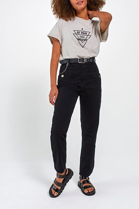 GREY SLOUCHY JEANS WITH DECORATIVE BUTTONS 5