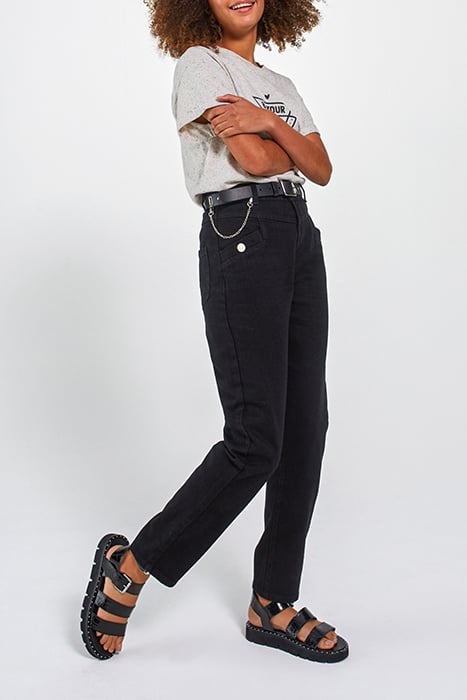 GREY SLOUCHY JEANS WITH DECORATIVE BUTTONS 4