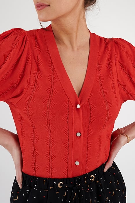 APRICOT KNIT SHORT SLEEVE CARDIGAN 5