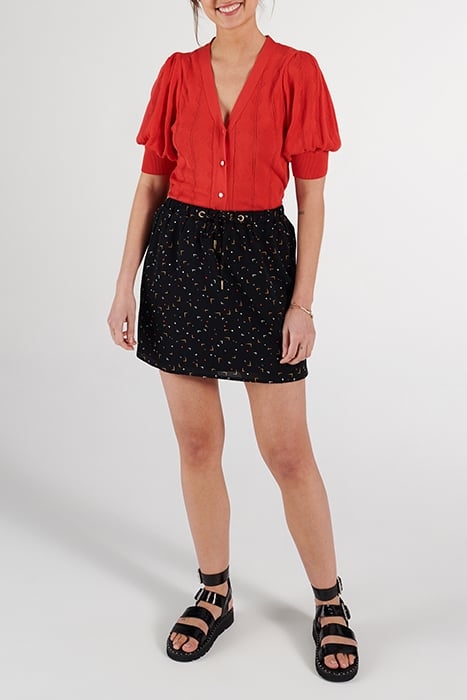 APRICOT KNIT SHORT SLEEVE CARDIGAN 3