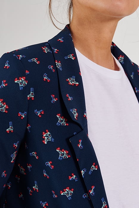 NAVY ROLLERSKATE PRINT JACKET 4