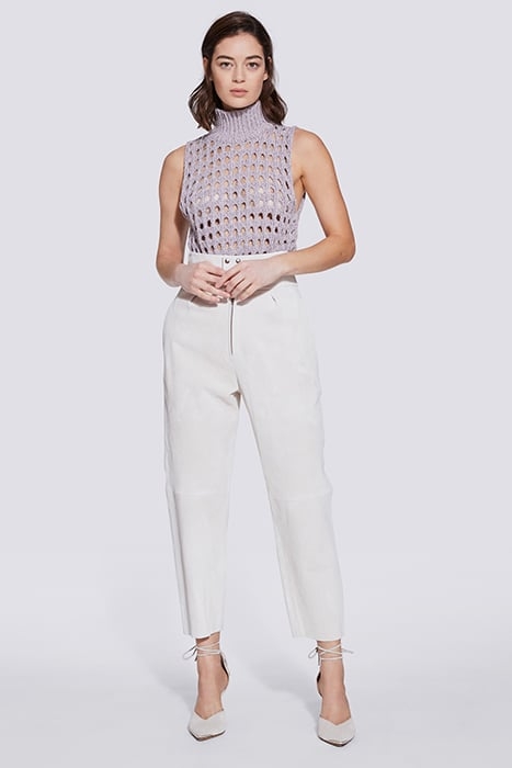 SCAPOLI LEATHER PANT IN OFF WHITE 1