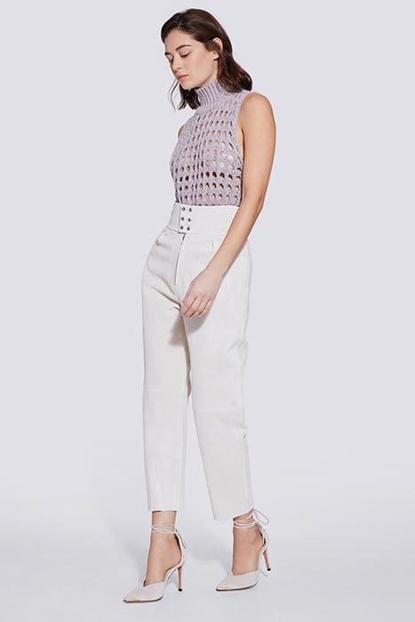 SCAPOLI LEATHER PANT IN OFF WHITE 3