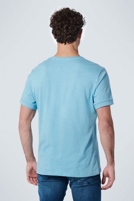 T-SHIRT CREWNECK SLUB LIGHT AQUA 2